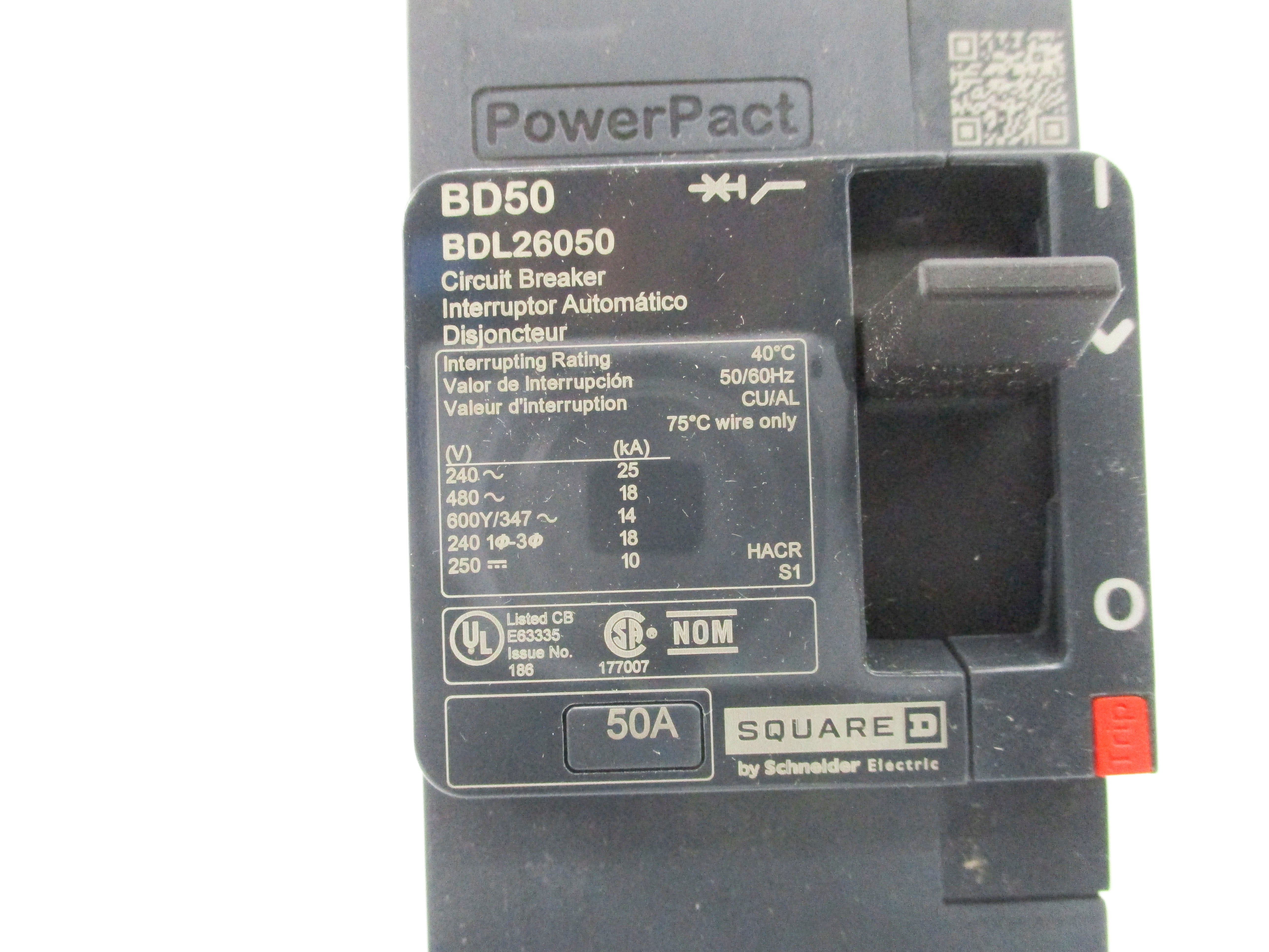 SQUARE D BDL26050 480V 50A NSMP