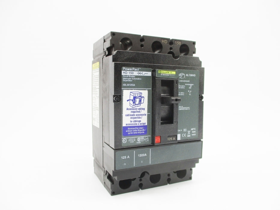 SQUARE D HDL36125SA 600V 125A NSMP