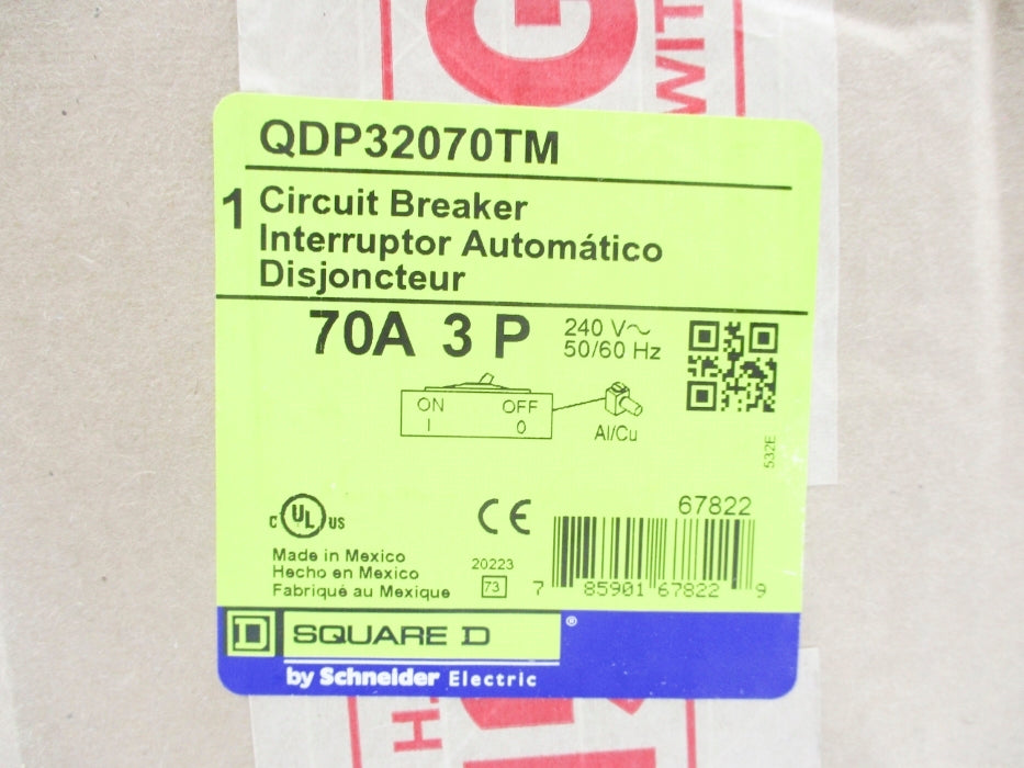 SQUARE D QDP32070TM 240V 70A NSFS