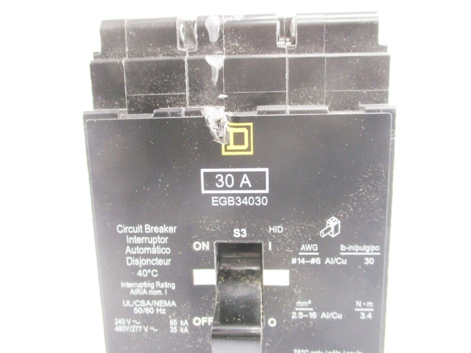 SQUARE D EGB34030 30A 240V (AS PICTURED) NSNP