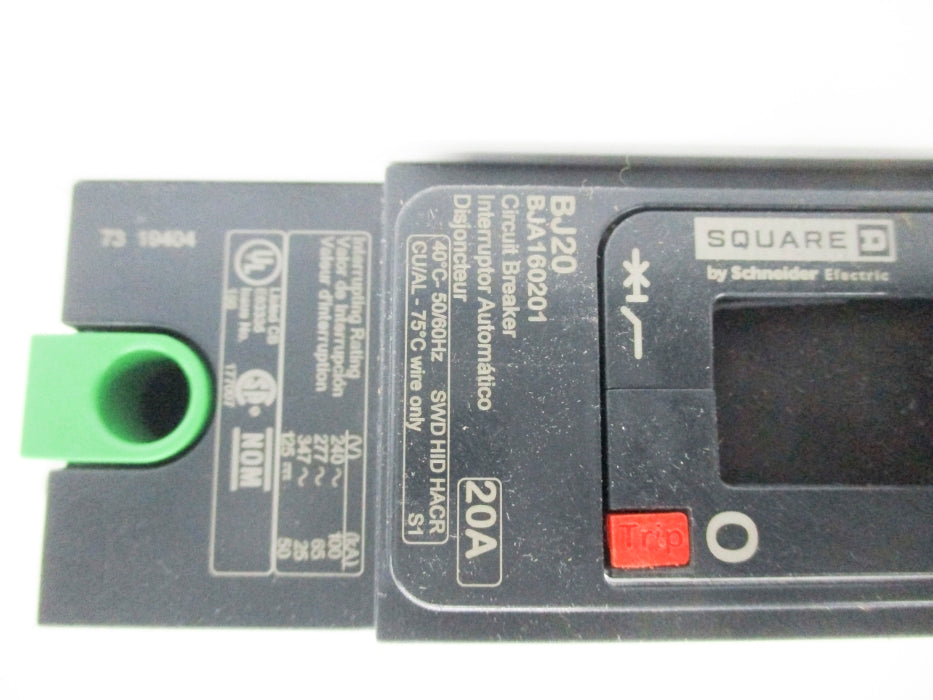 SQUARE D BJA160201 20A 277V NSMP