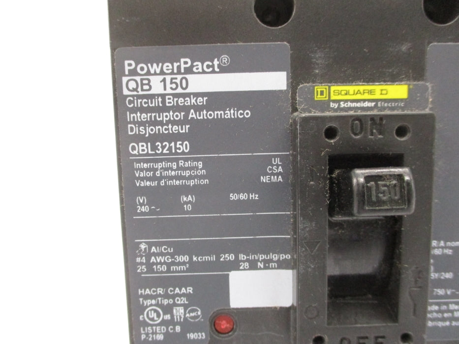 SQUARE D QBL32150 150A 240V NSMP