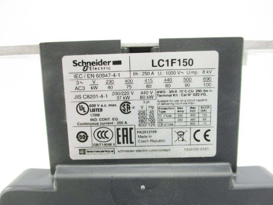 SCHNEIDER ELECTRIC LC1F150 690V NSMP