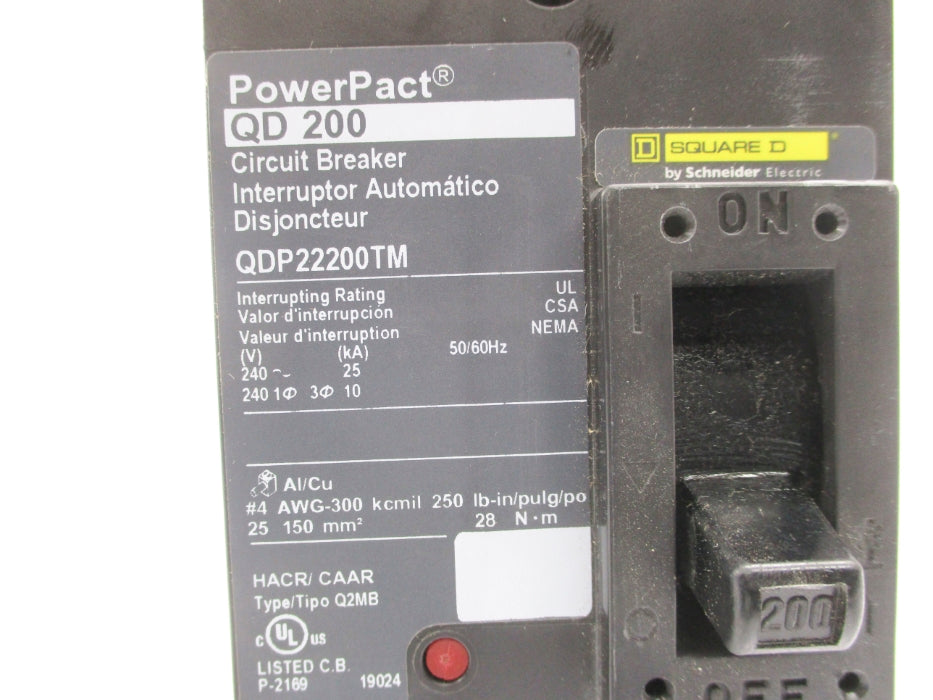 SQUARE D QDP22200TM 200A 240V NSNP