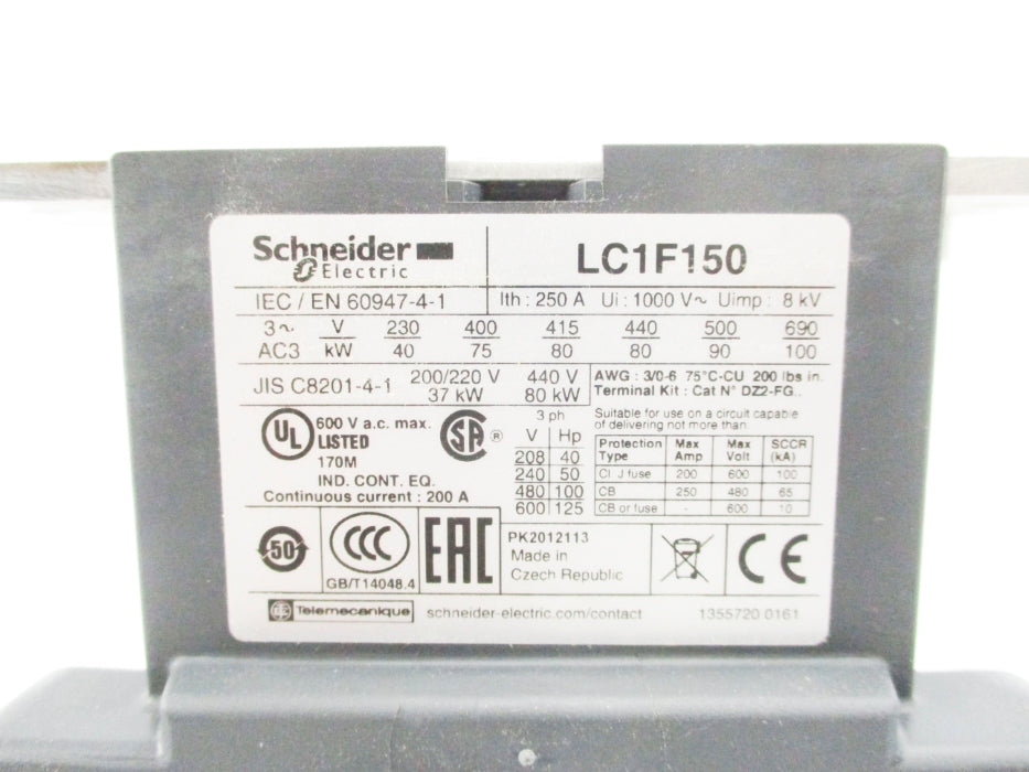SCHNEIDER ELECTRIC LC1F150 600V NSNP