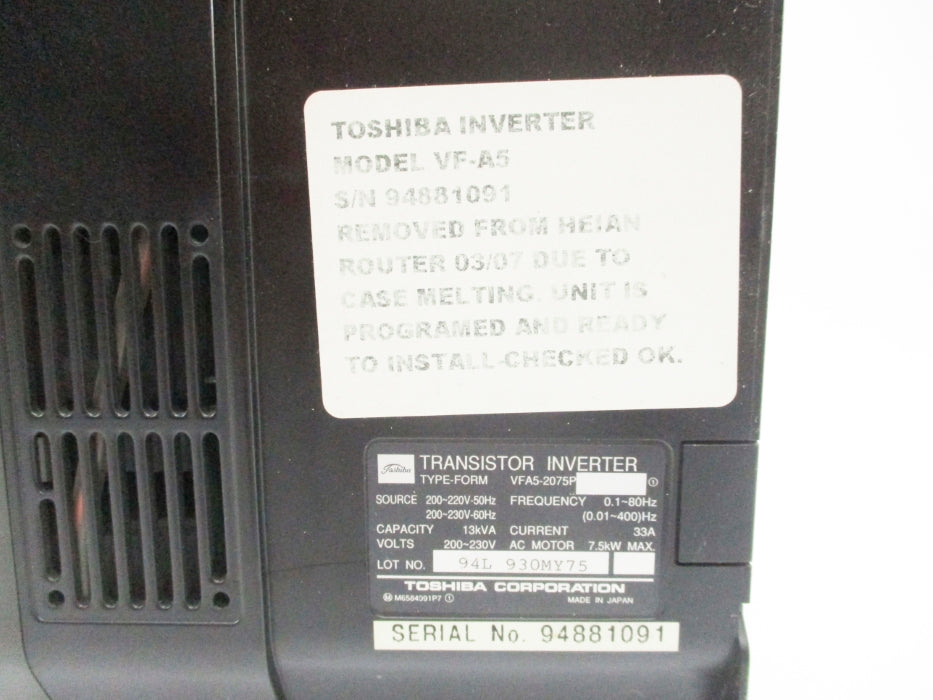 TOSHIBA VFA5-2075P NSMP