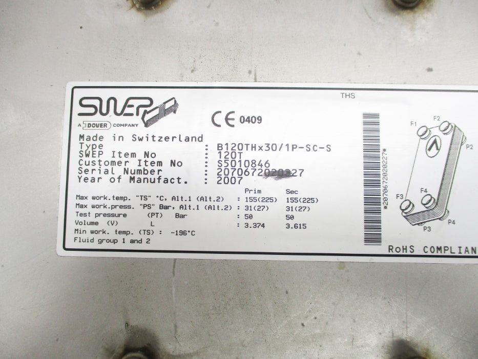 DOVER B120THX30/1P-SC-S NSNP