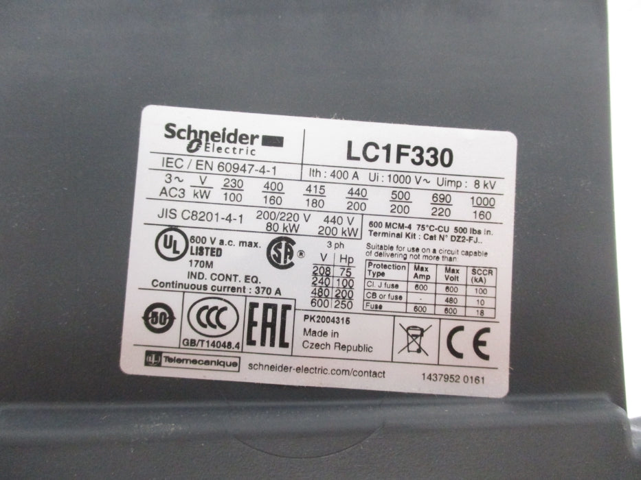 SCHNEIDER ELECTRIC LC1F330M7 230V NSMP