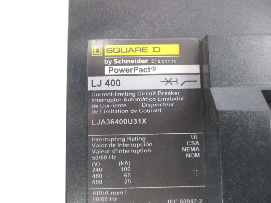 SQUARE D LJA36400U31X 400A 600V NSMP