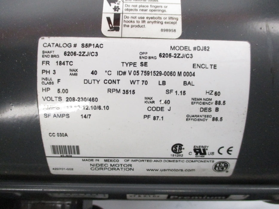 US MOTORS S5P1AC NSNP