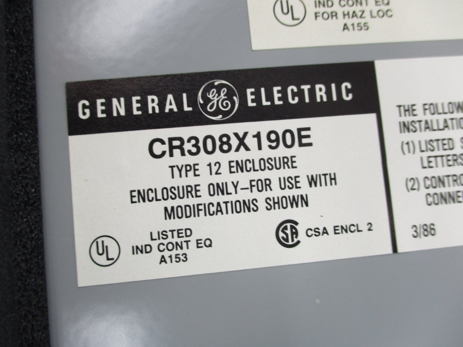 GENERAL ELECTRIC CR308X190E NSNP