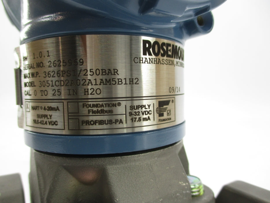 ROSEMOUNT 3051CD2A02A1AM5B1H2 3626PSI NSMP