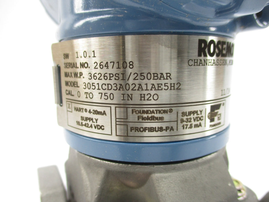 ROSMEOUNT 3051CD3A02A1AE5H2 3626PSI NSMP