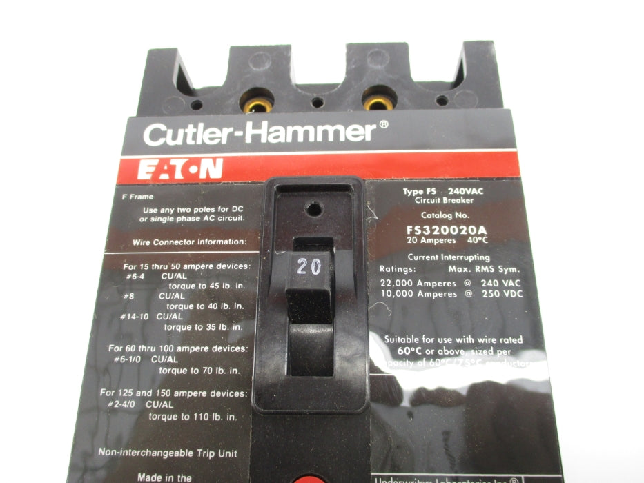CUTLER HAMMER FS320020A SER. A 20A 240V NSMP