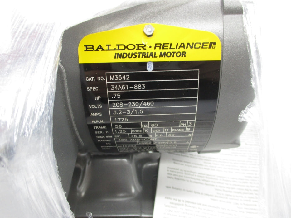 BALDOR M3542 208-230/460V 3.2-3/1.5A NSMP