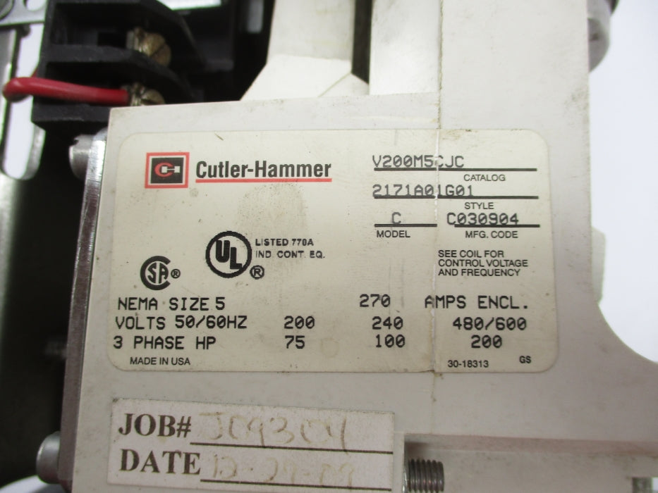 CUTLER HAMMER V200M5CJC (AS PICTURED) UNMP
