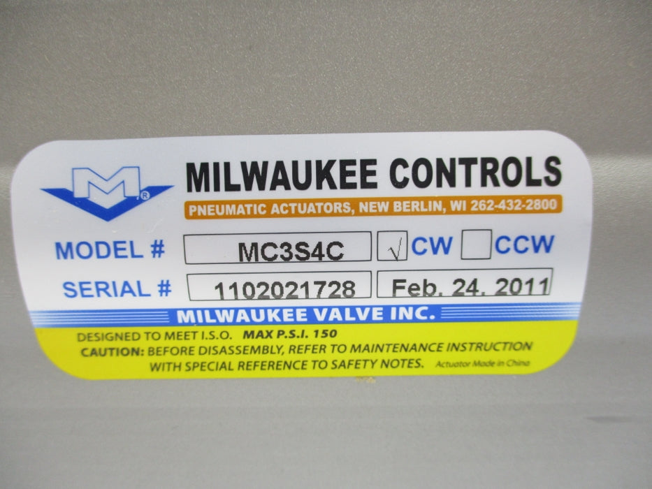 MILWAUKEE CONTROLS MC3S4C 150PSI NSMP