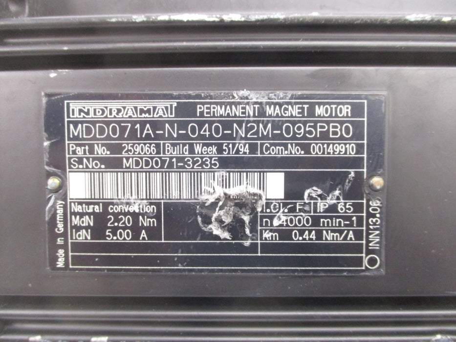 INDRAMAT MDD071A-N-040-N2M-095PBD NSNP