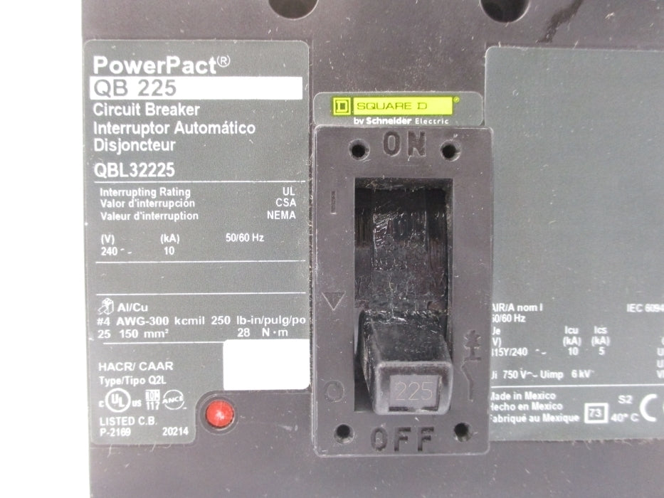 SQUARE D QBL32225 225A 240V (AS PICTURED) NSNP