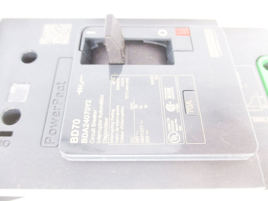 SQUARE D BDA24070Y2 70A 480V NSMP