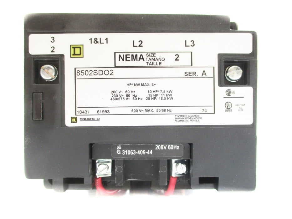 SQUARE D 8502SDO2V08 SER. A 208V NSMP