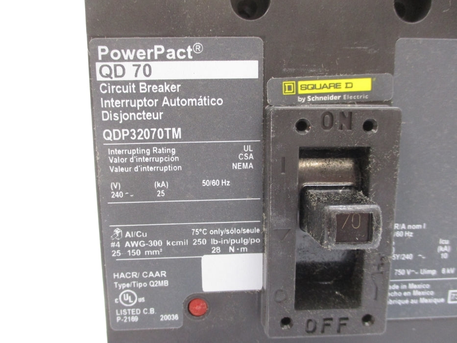 SQUARE D QDP32070TM 240V 70A NSMP