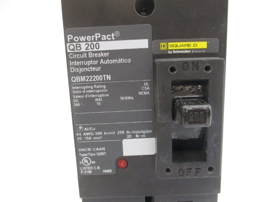 SQUARE D QBM22200TN 240V 200A NSMP