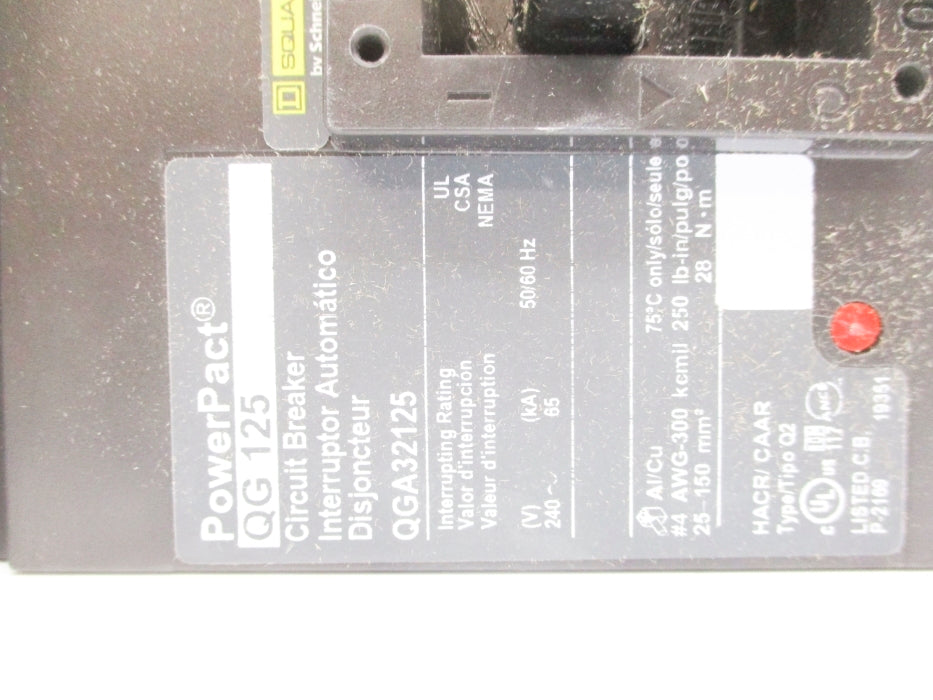 SQUARE D QGA32125 125A 240V NSNP