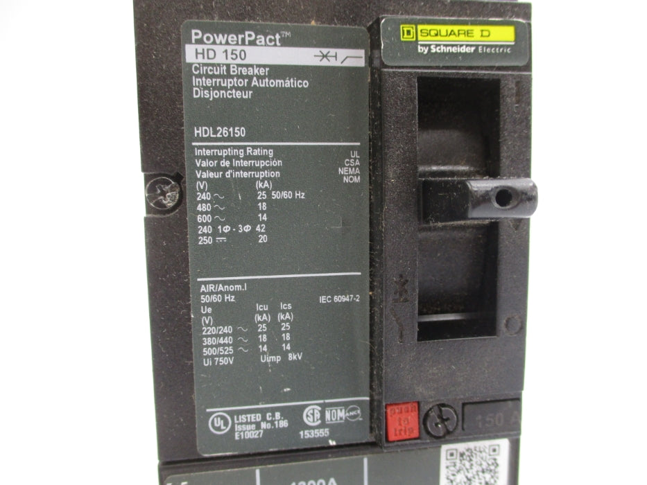 SQUARE D HDL26150 150A 600V NUPI