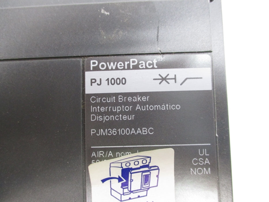 SQUARE D PJM36100AABC 1000A NUPI