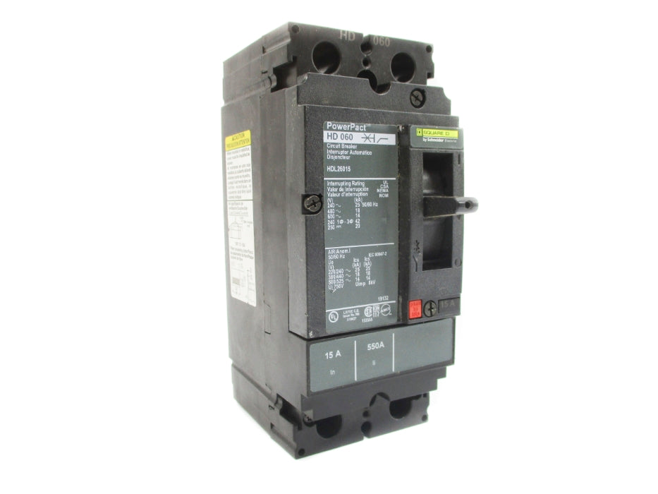 SQUARE D HDL26015 15A 600V NUPI