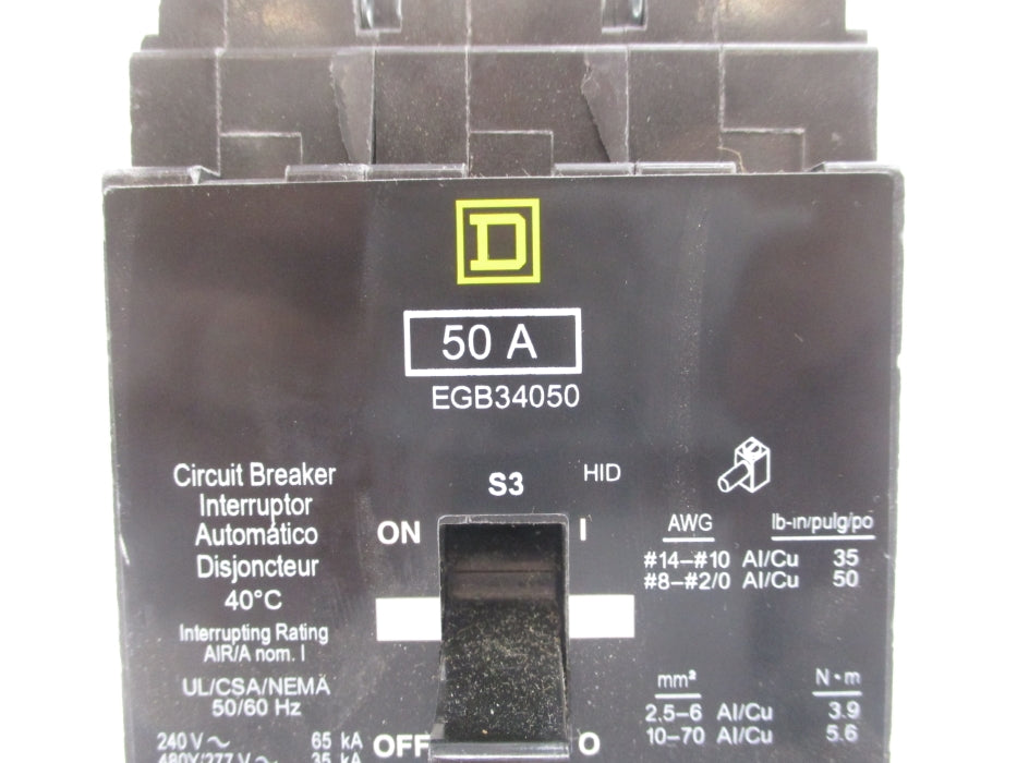 SQUARE D EGB34050 50A 240V NUPI