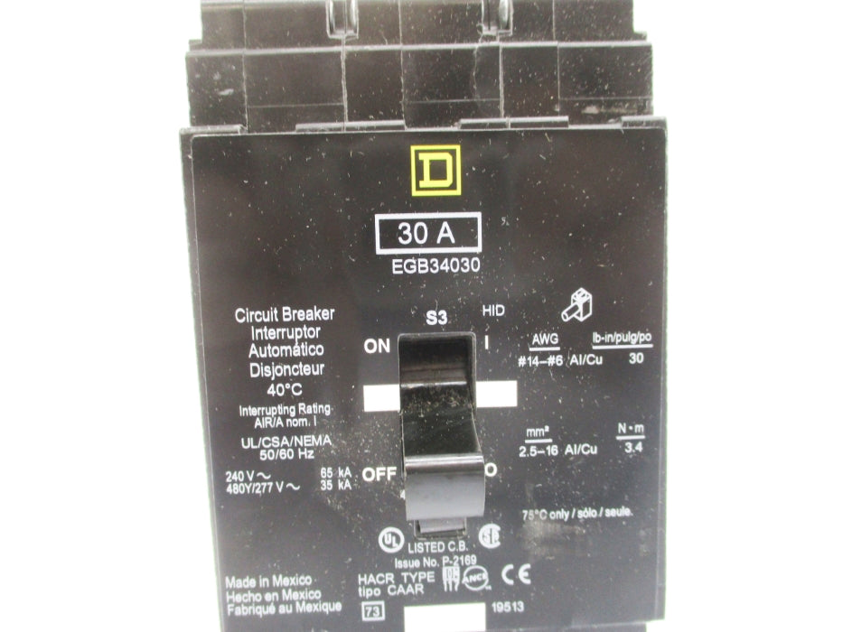 SQUARE D EGB34030 30A 240V NUPI