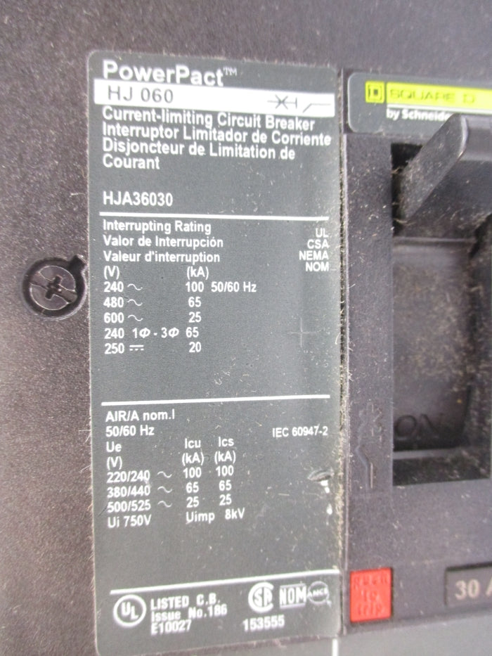 SQUARE D HJA36030 600V 30A NUPI
