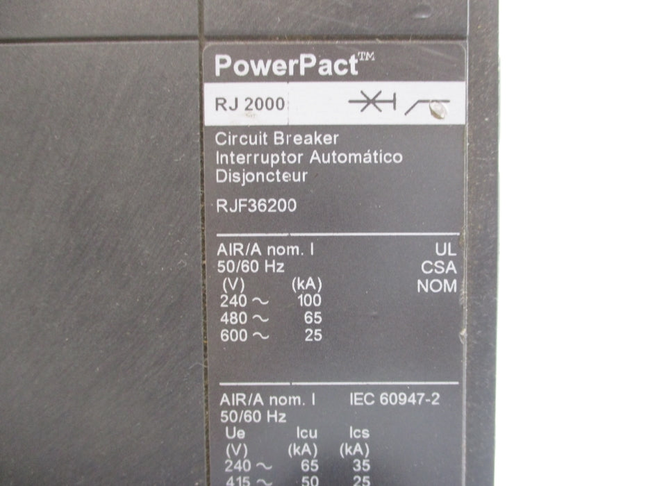 SQUARE D RJF36200 2000A 600V NUPI