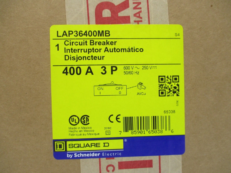 SQUARE D LAP36400MB SER. 4 600V 400A NSFS