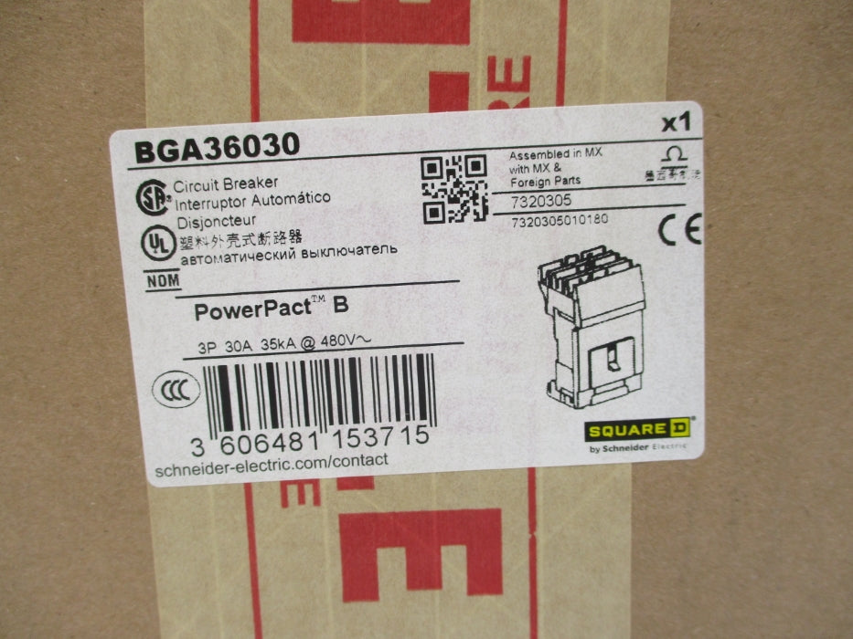 SQUARE D BGA36030 30A 480V NSFS