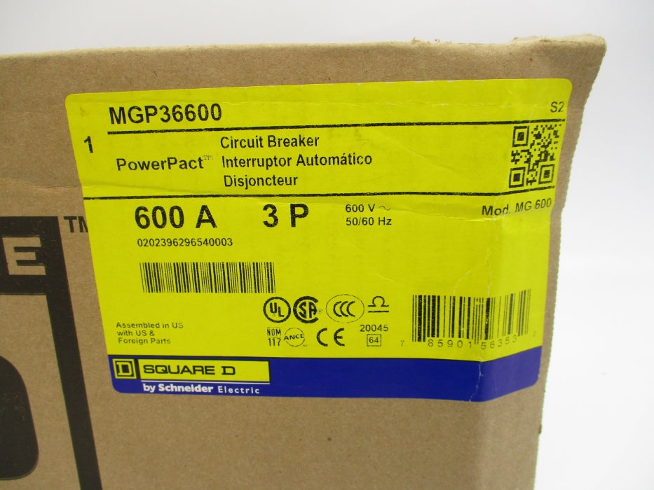 SQUARE D MGP36600 600A 600V NSFS