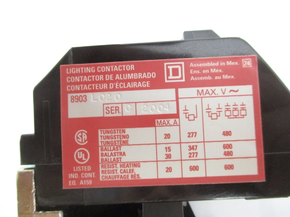 SQUARE D 8903LO20V02 SER. C 120V NSMP
