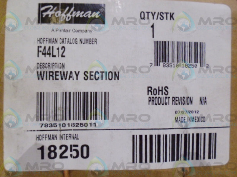 HOFFMAN F44L12 WIREWAY SECTION * FACTORY SEALED *