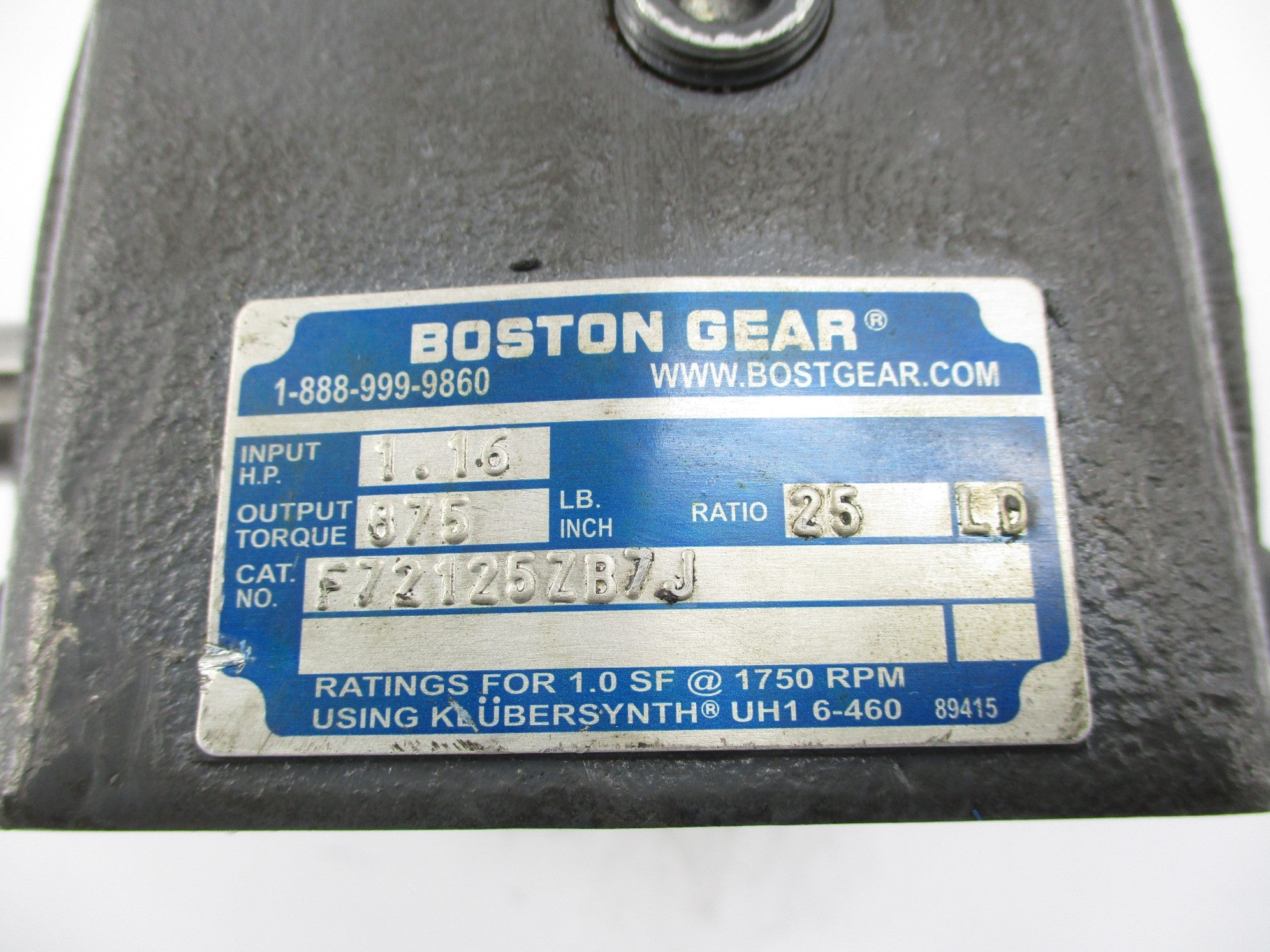 BOSTON GEAR F72125ZB7J UNMP