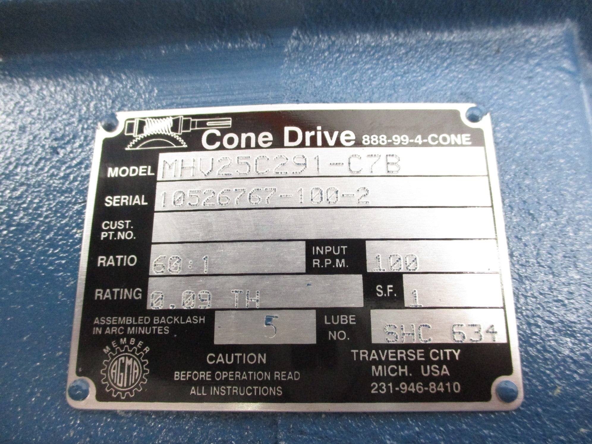 CONEDRIVE MHV25C291-C7B NSNP