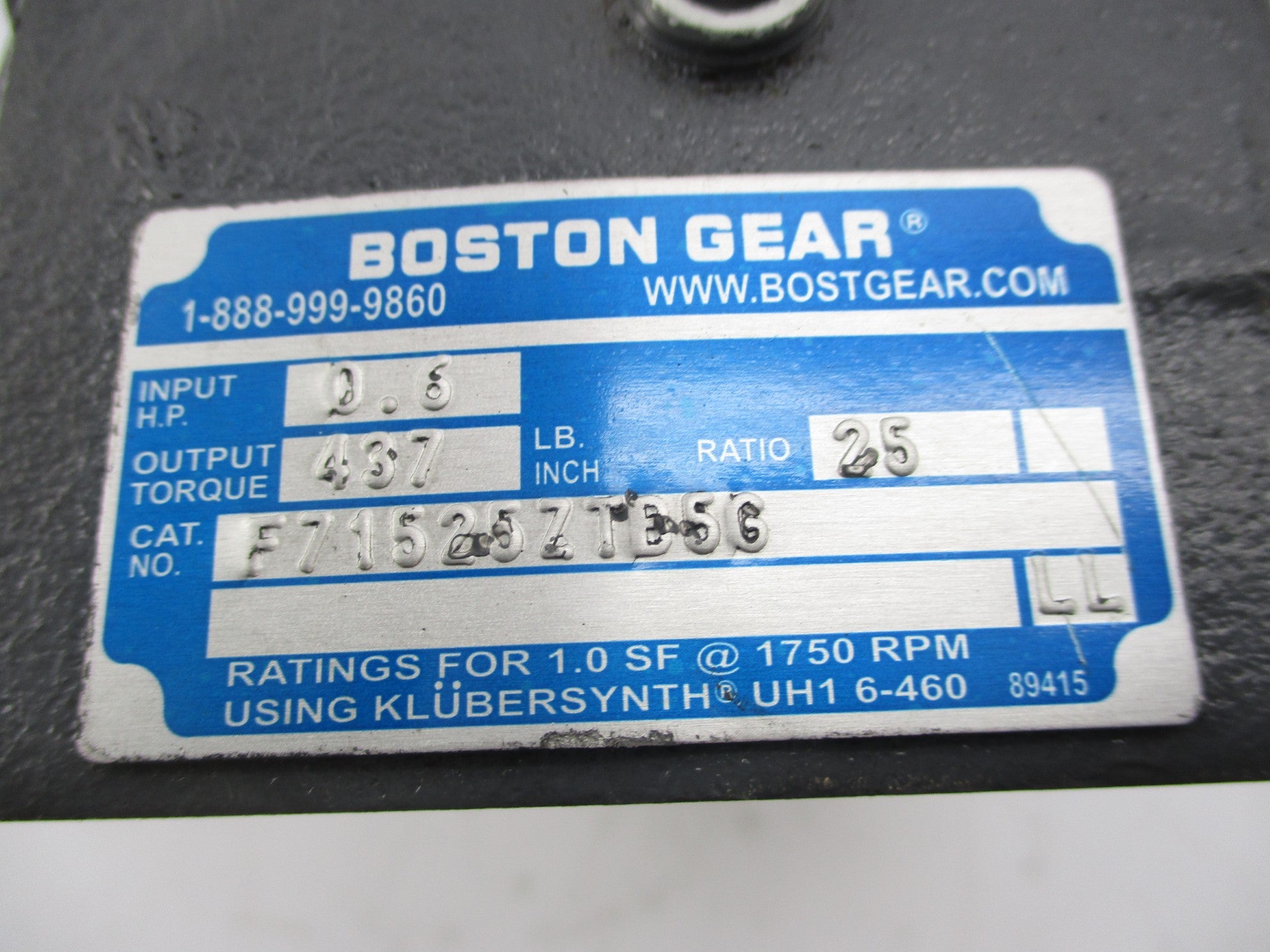 BOSTON GEAR F71525ZTB5G NSNP