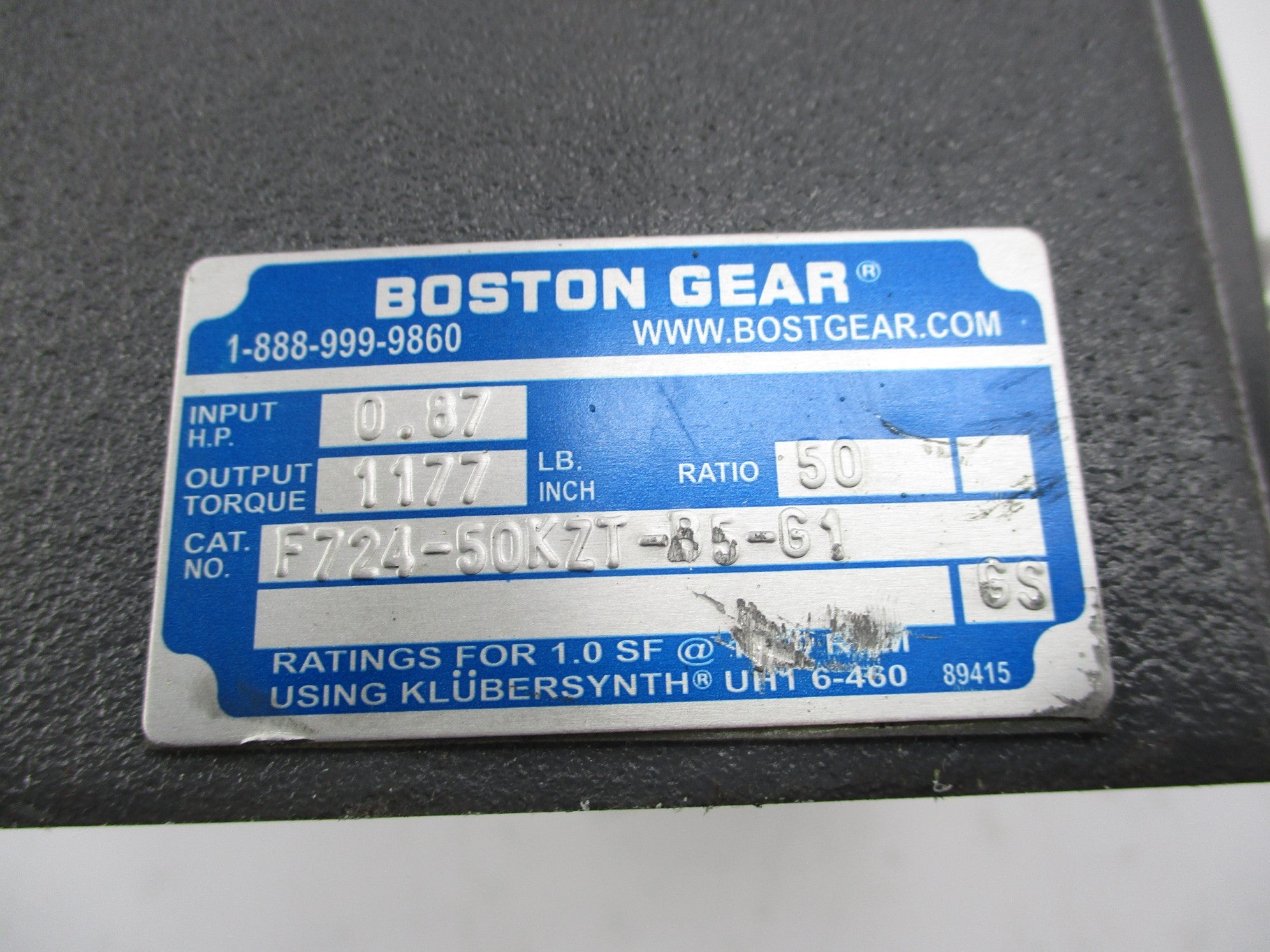 BOSTON GEAR F724-50KZT-B5-G1 NSNP
