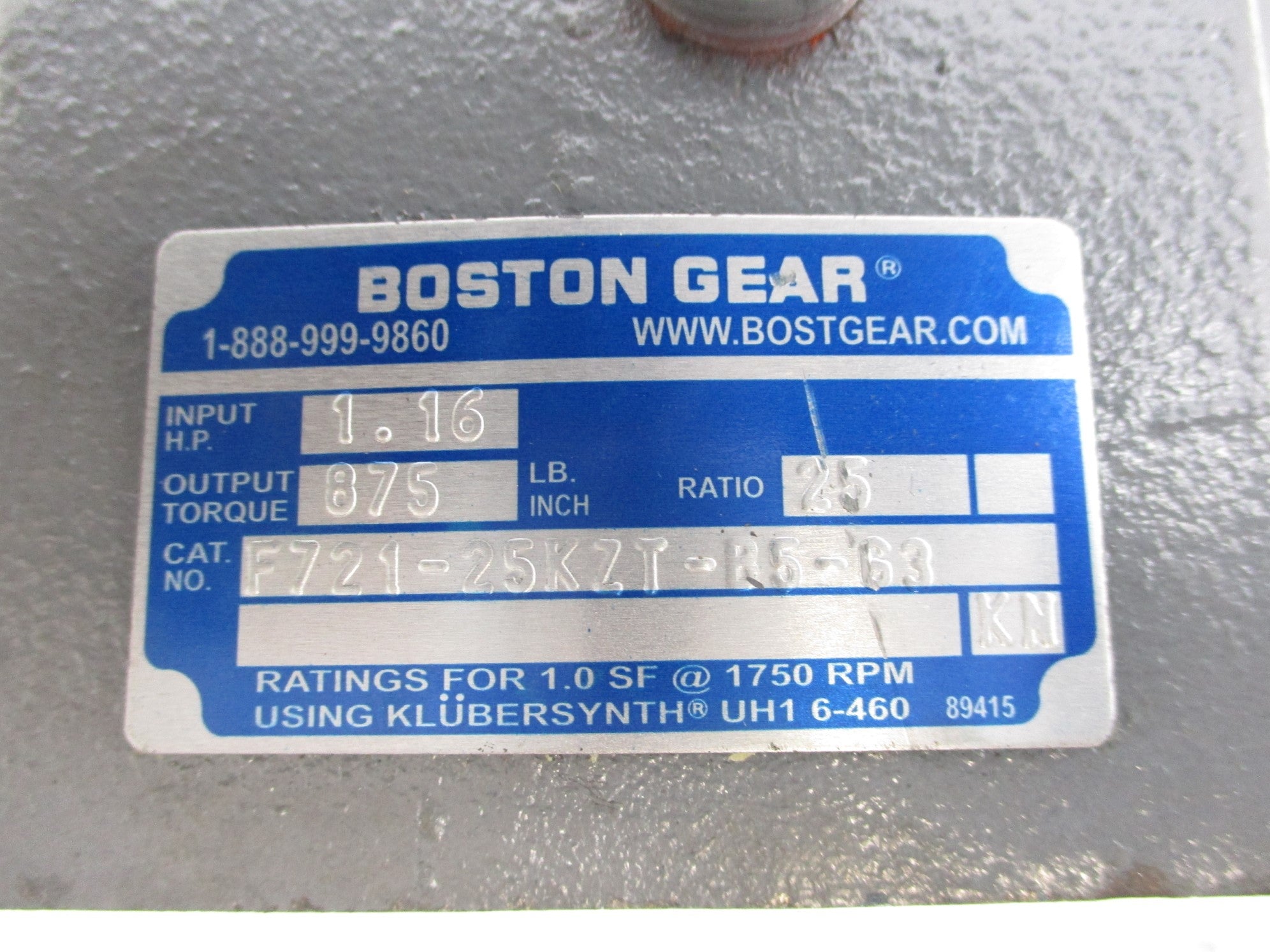 BOSTON GEAR F721-25KZT-B5-G3 NSNP