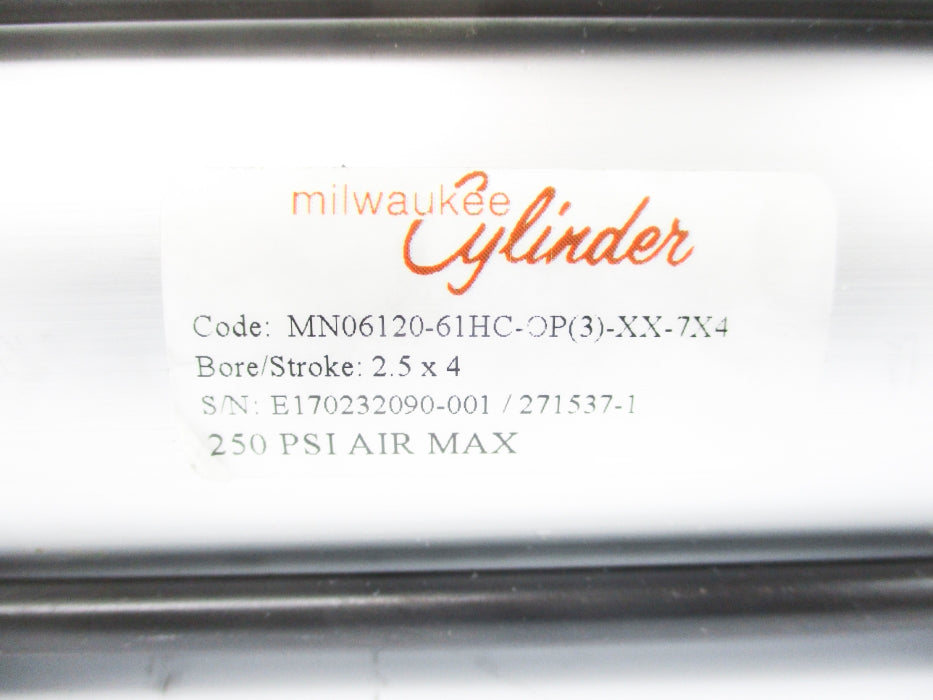 MILWAUKEE CYLINDER MN06120-61HC-OP(3)-XX-7X4 NSNP
