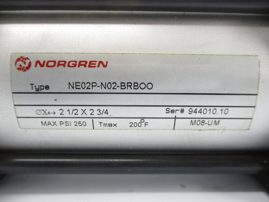 NORGREN NE02P-N02-BRBOO 250PSI NSNP