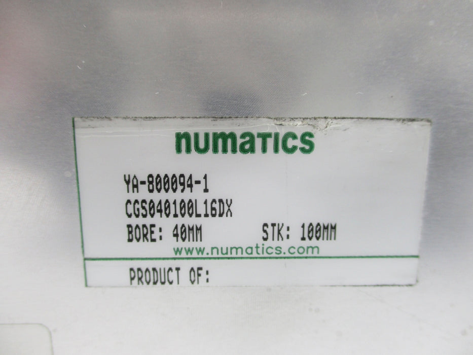 NUMATICS CGS040100L16DX NSNP