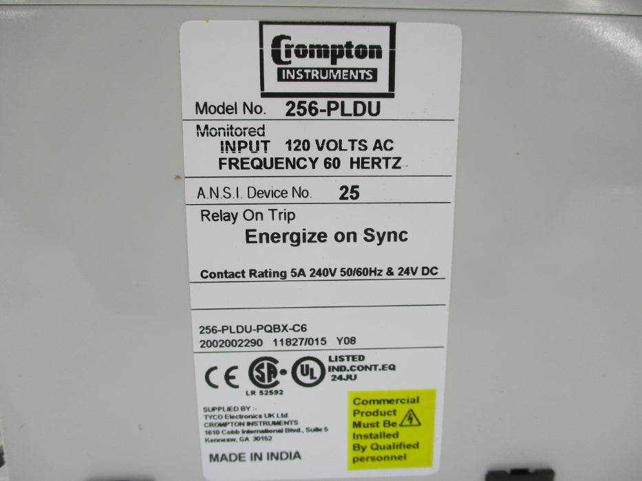 CROMPTON 256-PLDU-PQBX-C6 120V NSMP