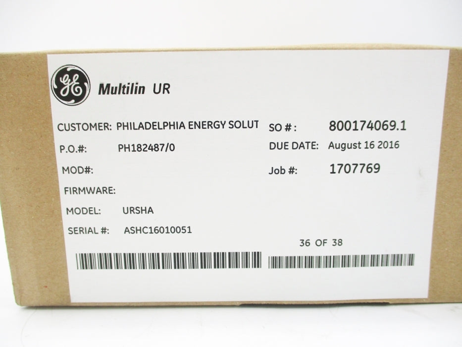 GENERAL ELECTRIC URSHA NSFS